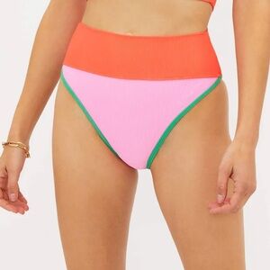 BEACH RIOT Emmy Bottom Coral Beach Colorblock Small